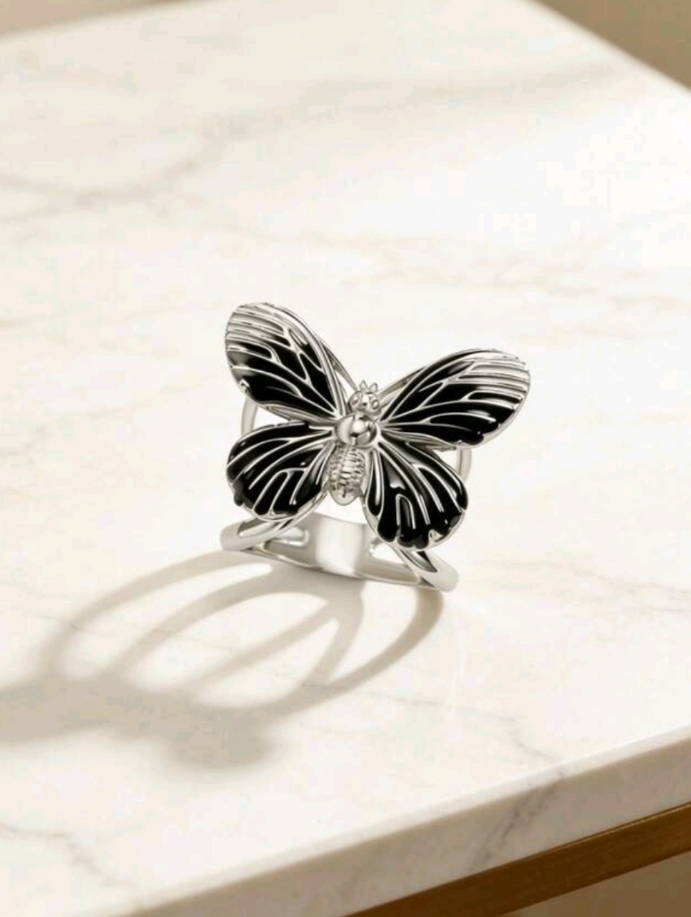 🆕️🦋 BLACK & SILVER BUTTERFLY SCARF CLIP ASSESSORY🦋